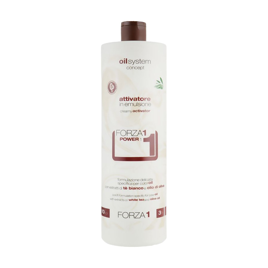 М'який крем-активатор для фарби Punti Di Vista Oil System Concept Color Oil Oxi Emulsion Forza, 1 (10 Vol), 1 л